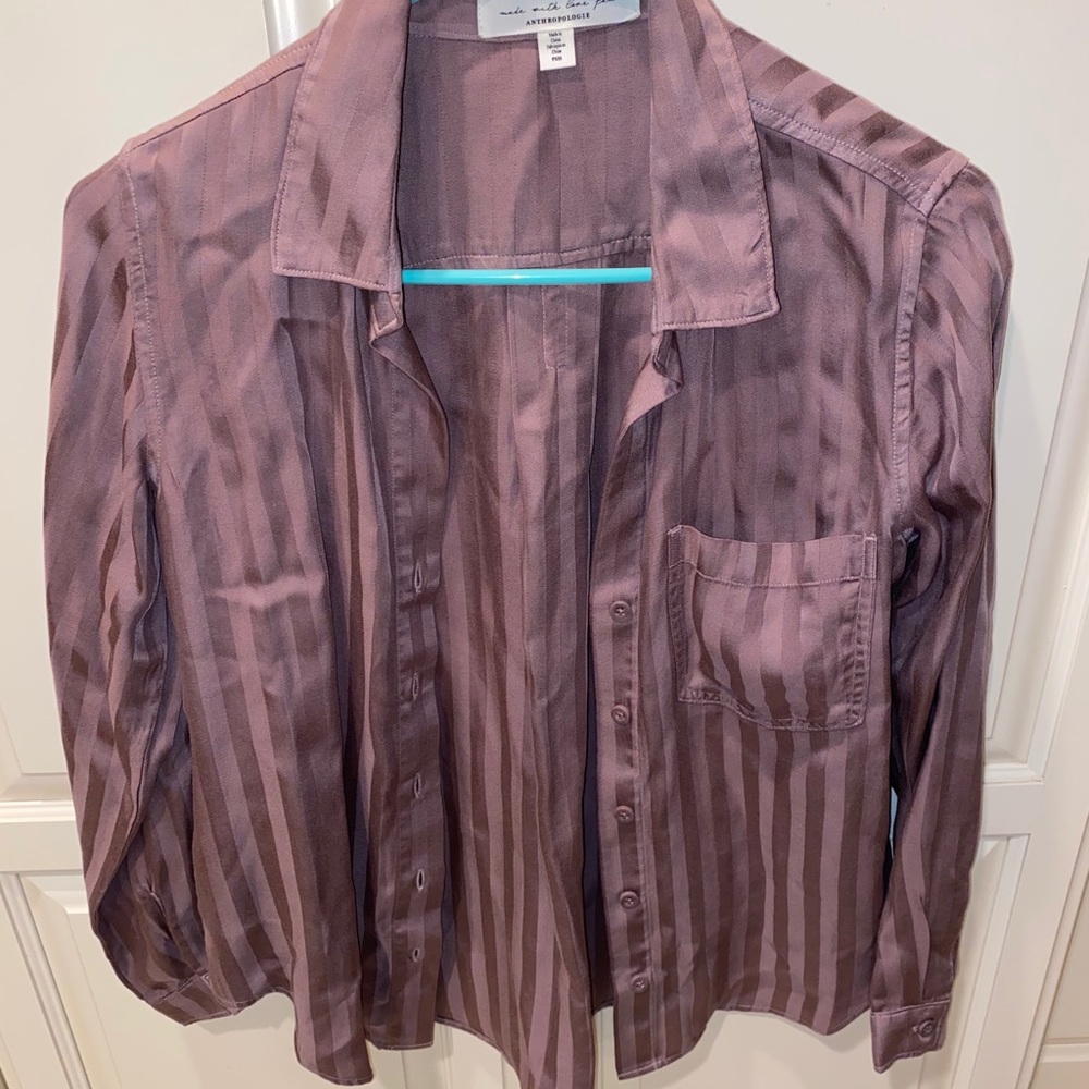 Anthropologie Purple Blouse